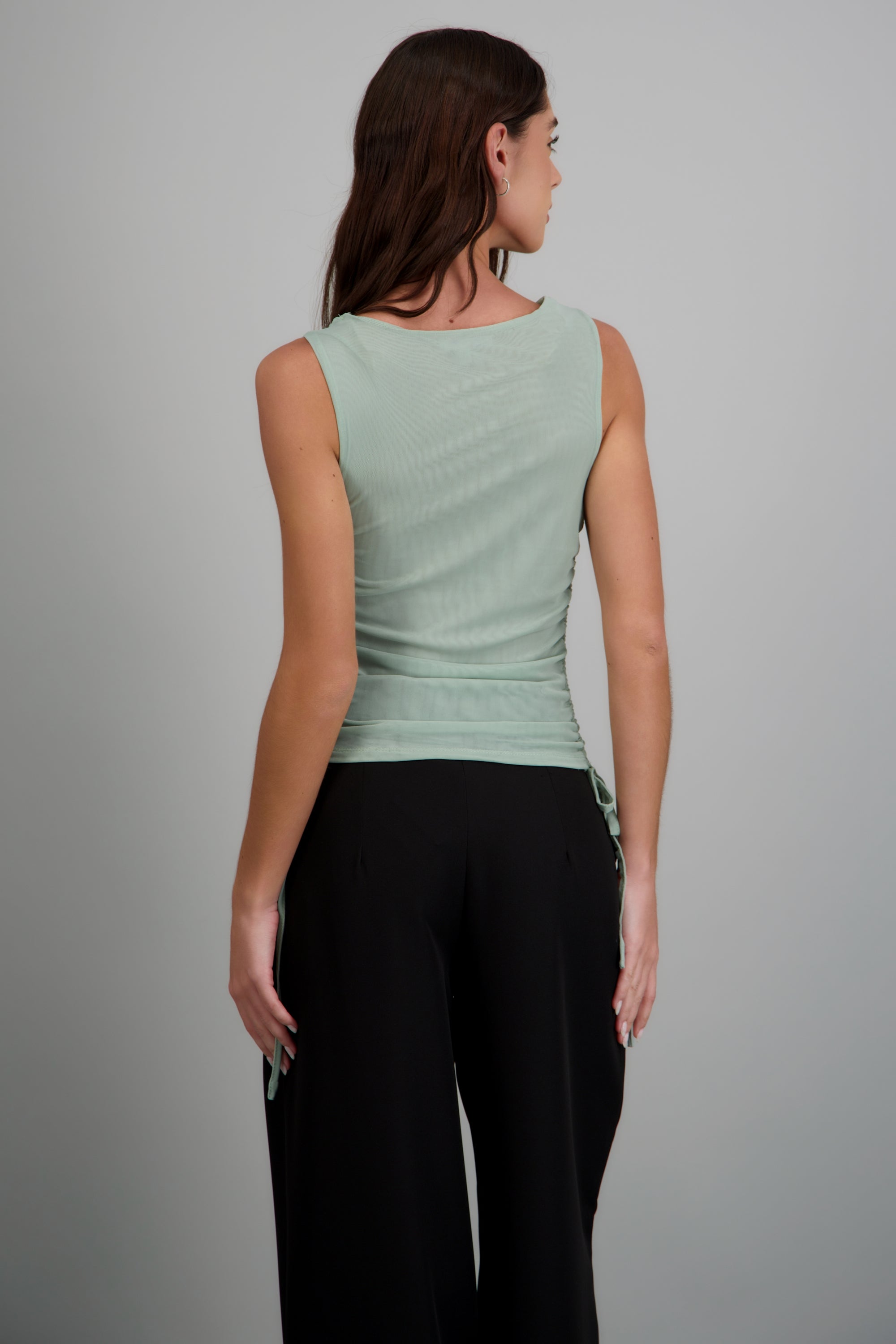 Top escote cascada mesh SAGE