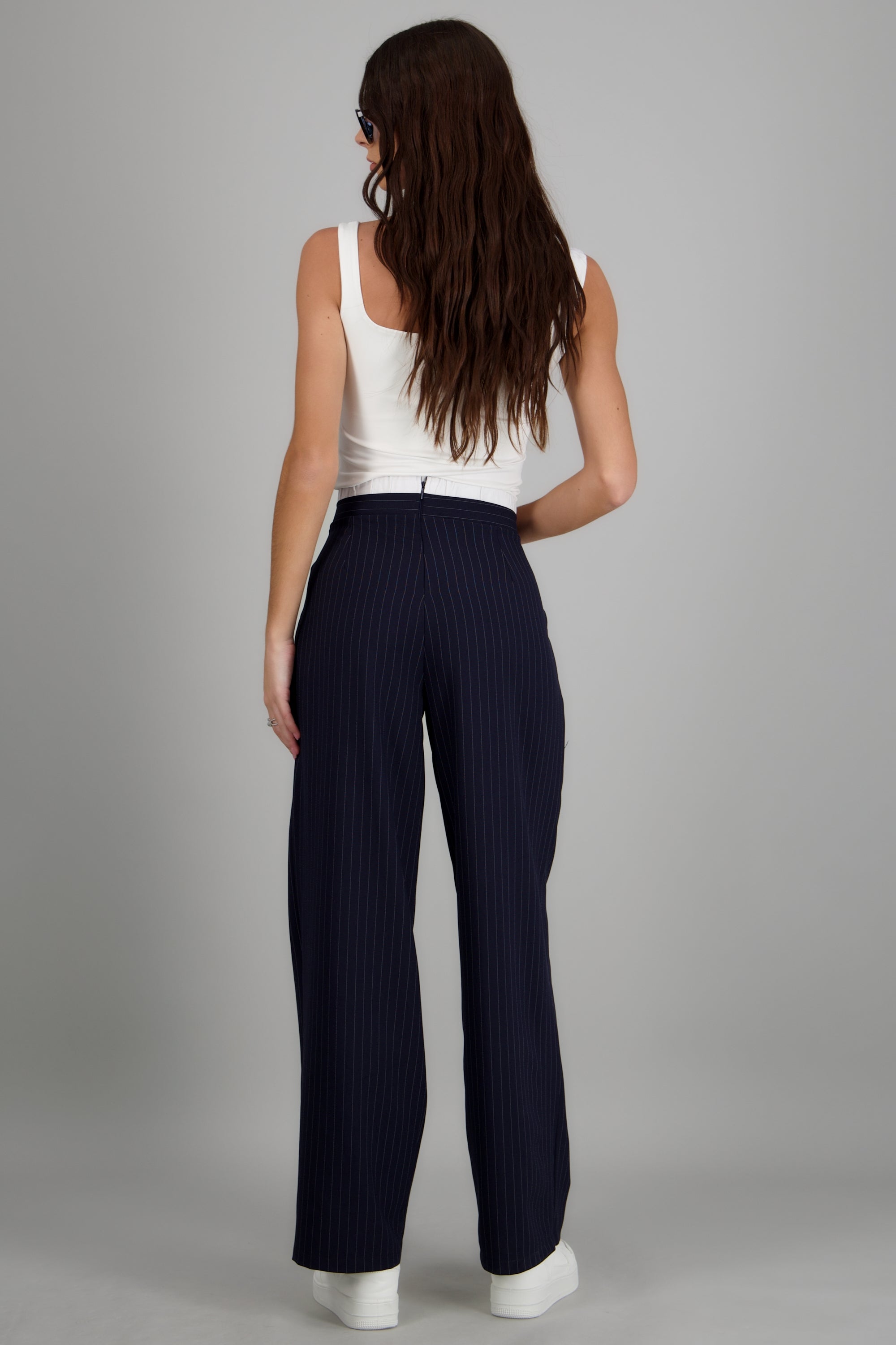 Pantalon amplio detalle pretina rayas MARINO COMBO