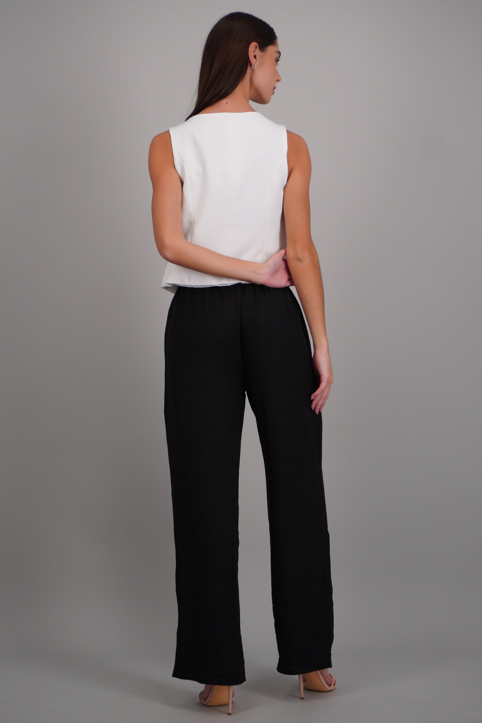 Pantalon ligero pretina elástica NEGRO