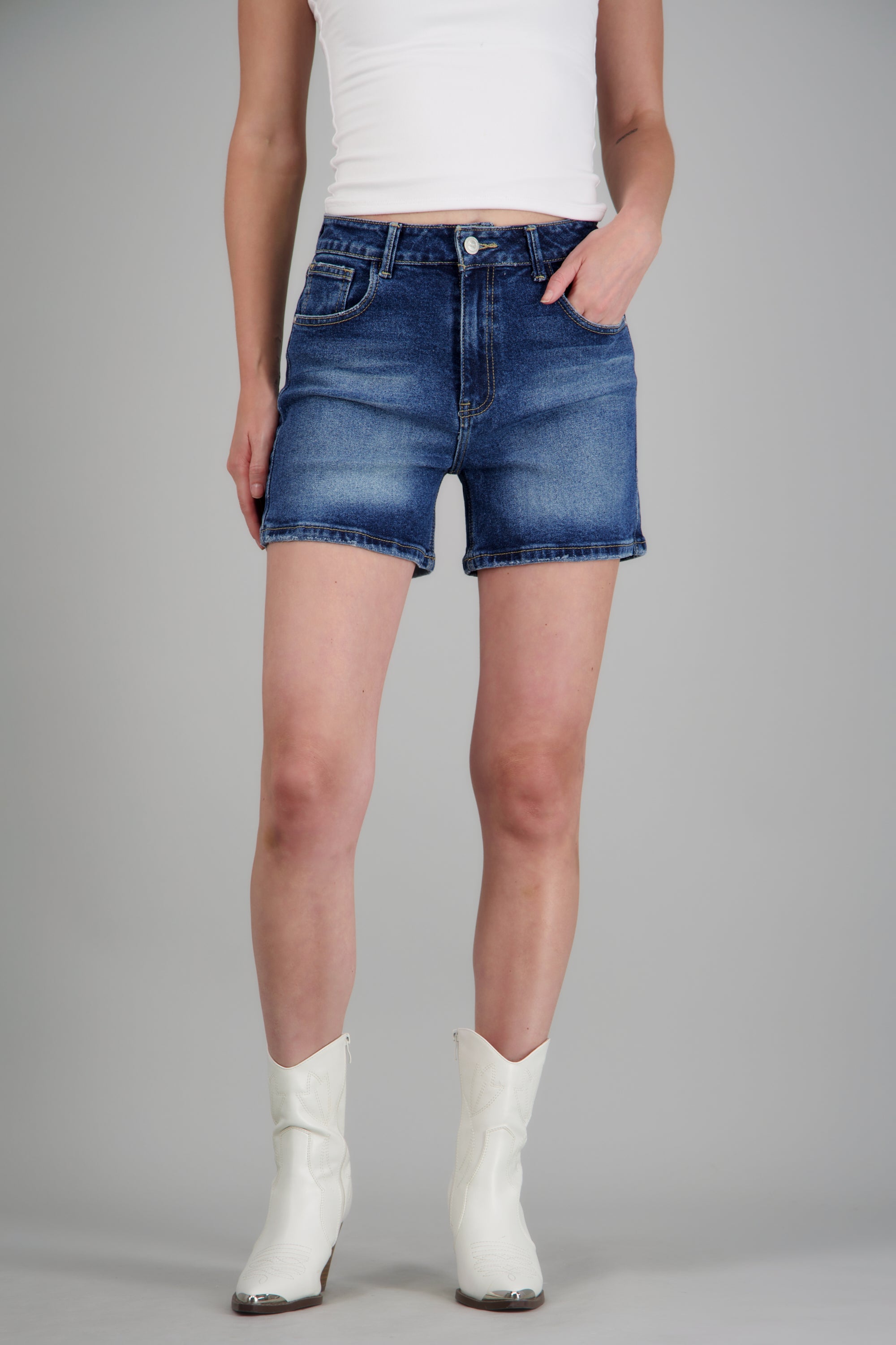 Short largo denim MEDIUM WASH