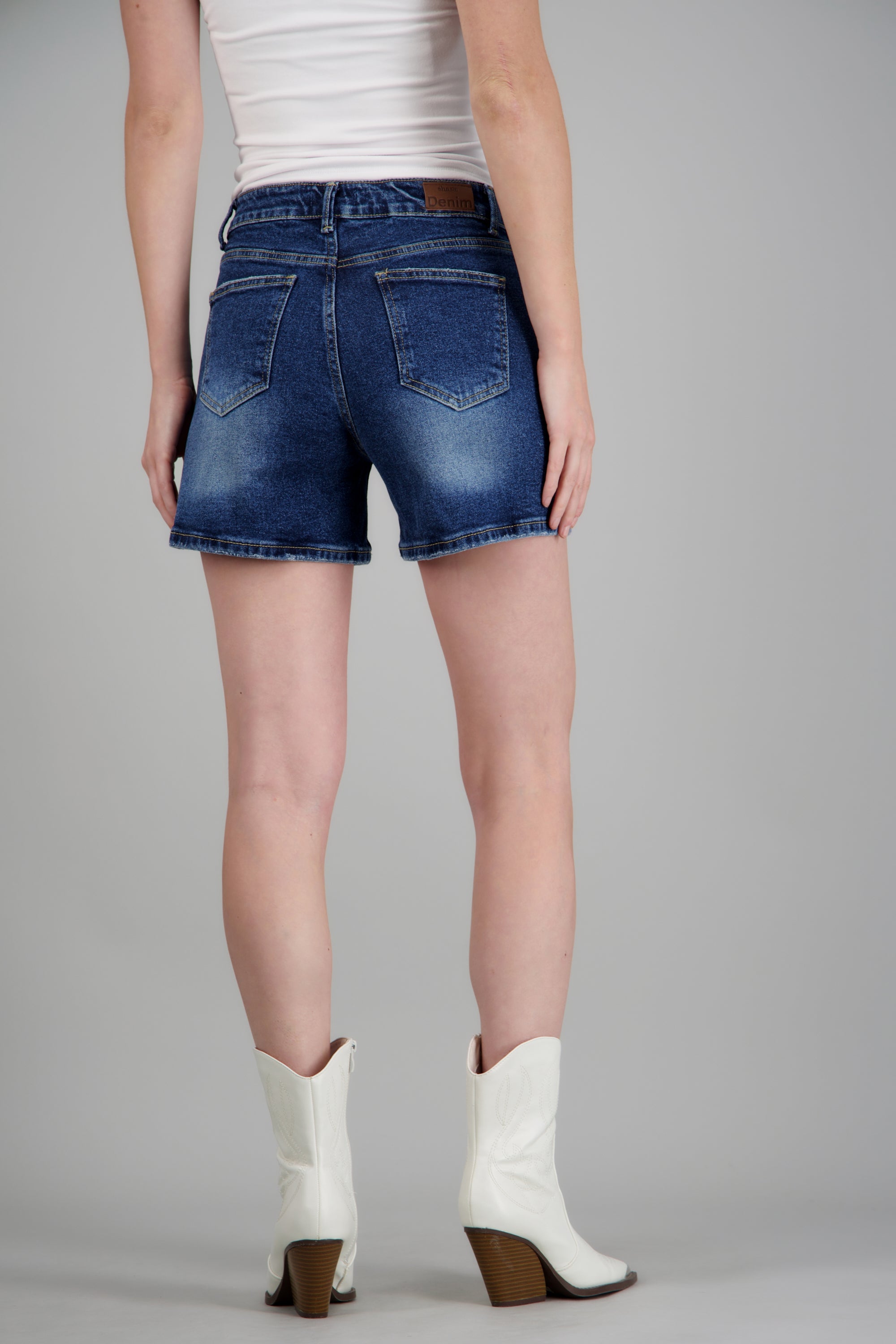 Short largo denim MEDIUM WASH