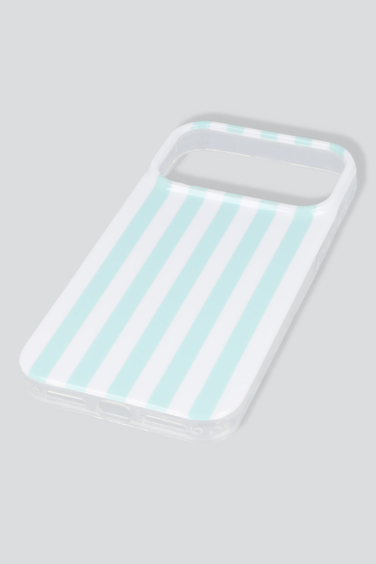 Funda iph 17 pro max rayas simples AZUL PASTEL
