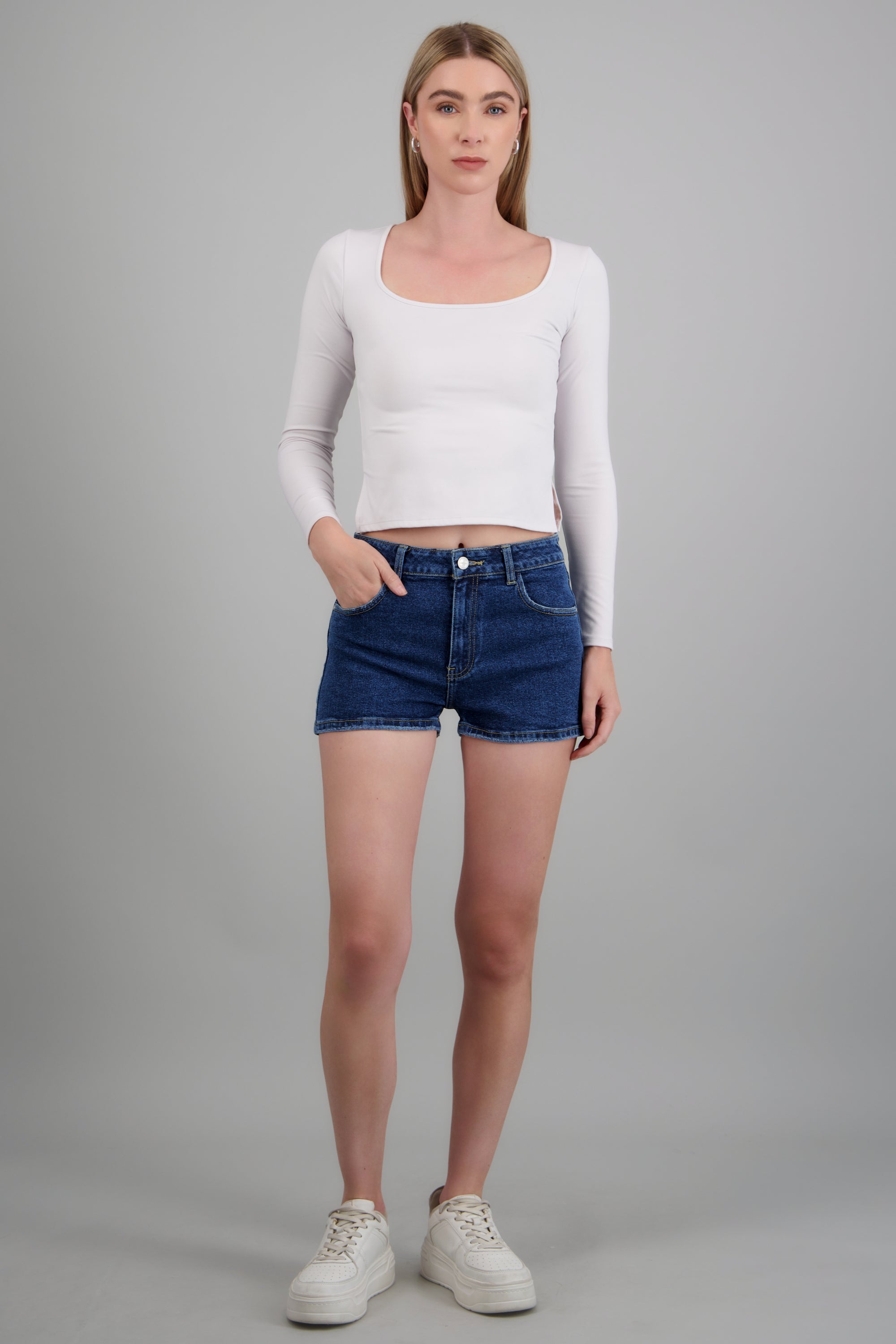 Mini short denim MEDIUM WASH