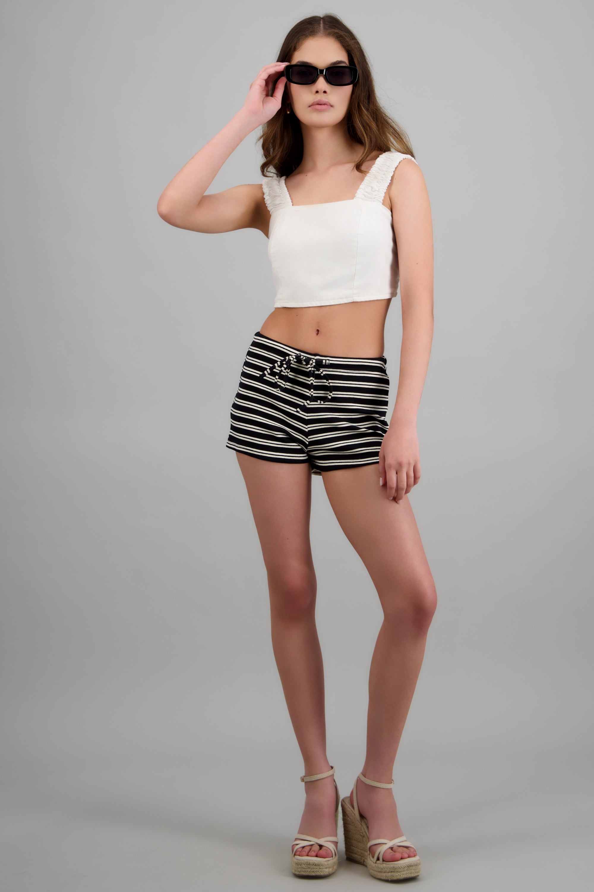 Mini shorts rayas NEGRO COMBO