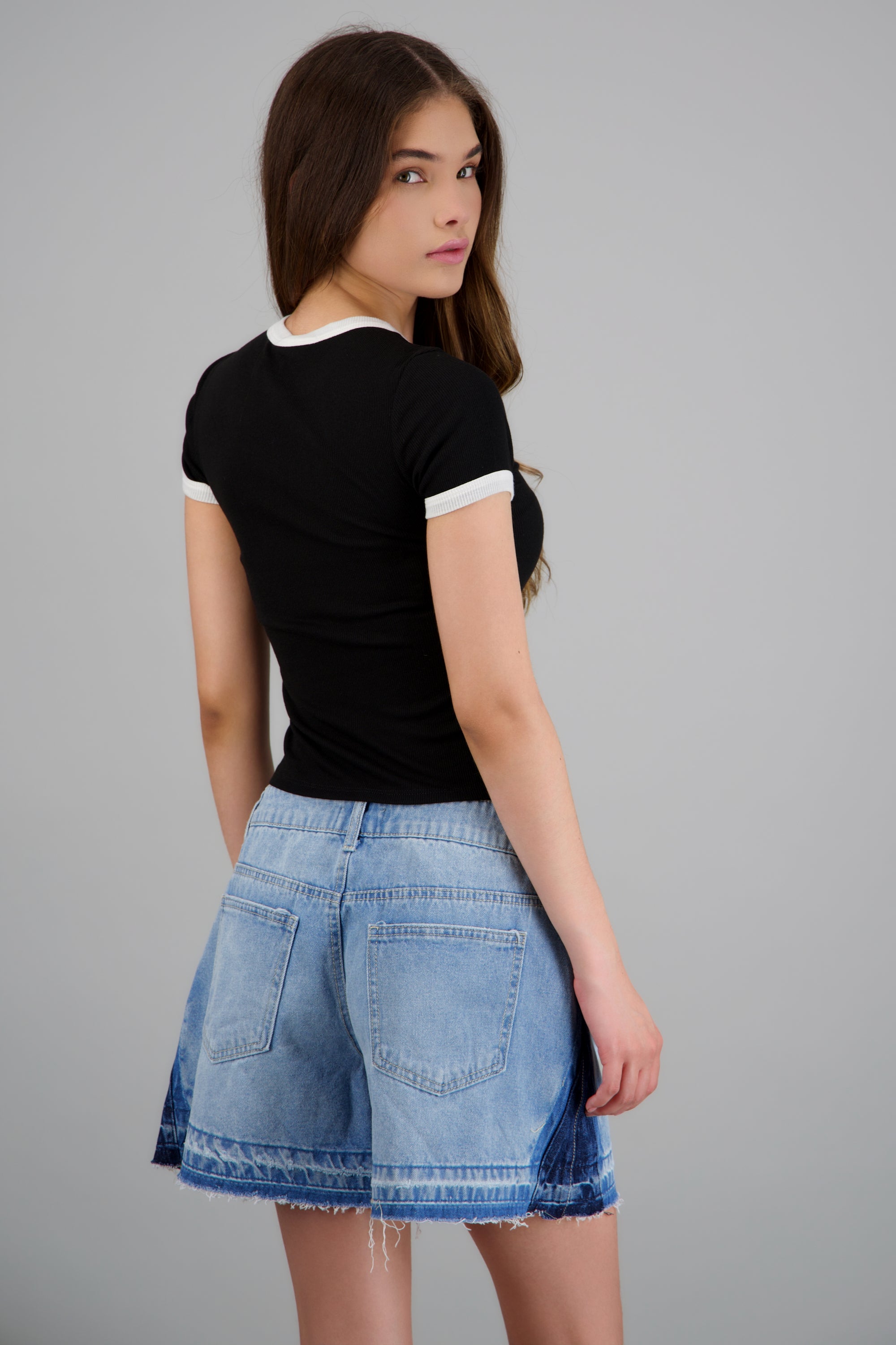 Tshirt detalle contraste NEGRO COMBO