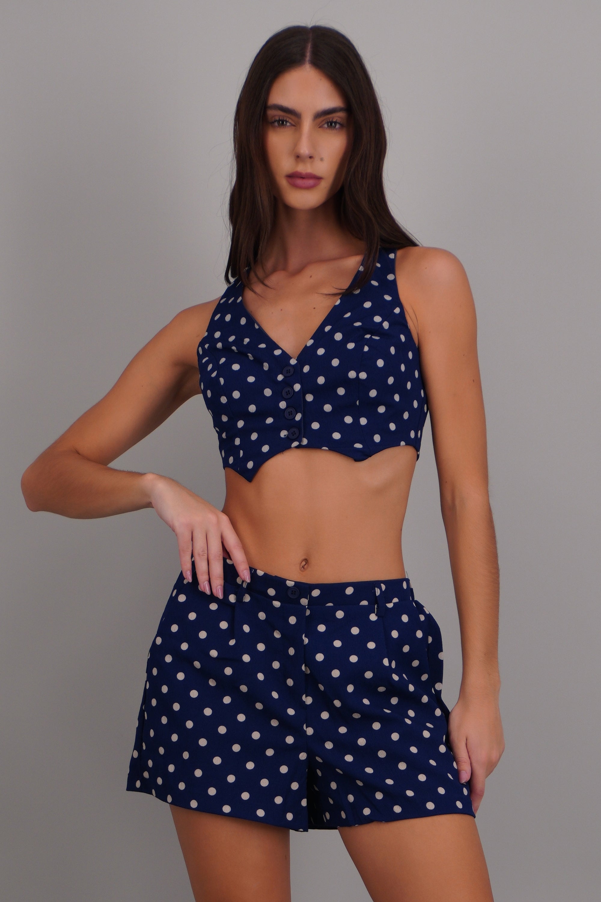 Chaleco sastre polka dots MARINO COMBO