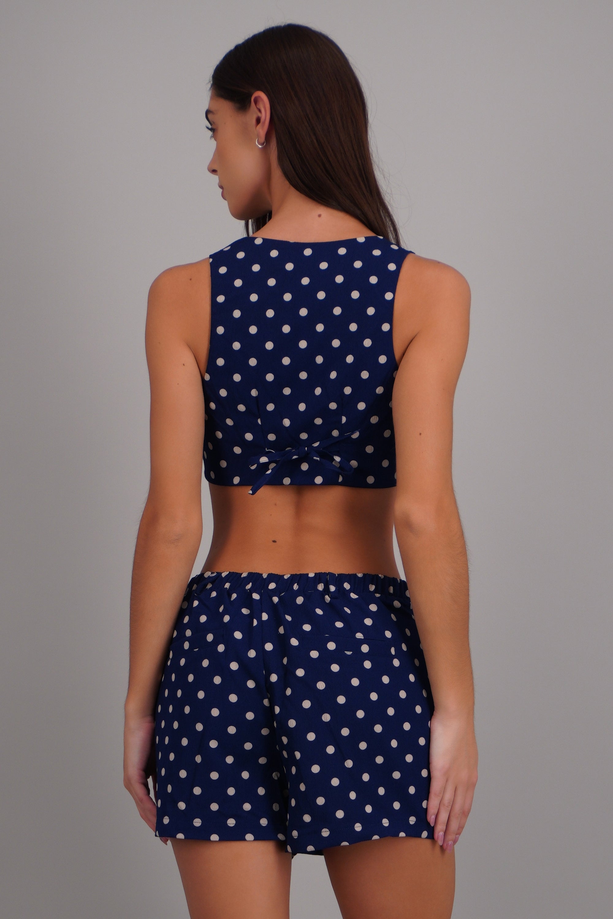 Chaleco sastre polka dots MARINO COMBO