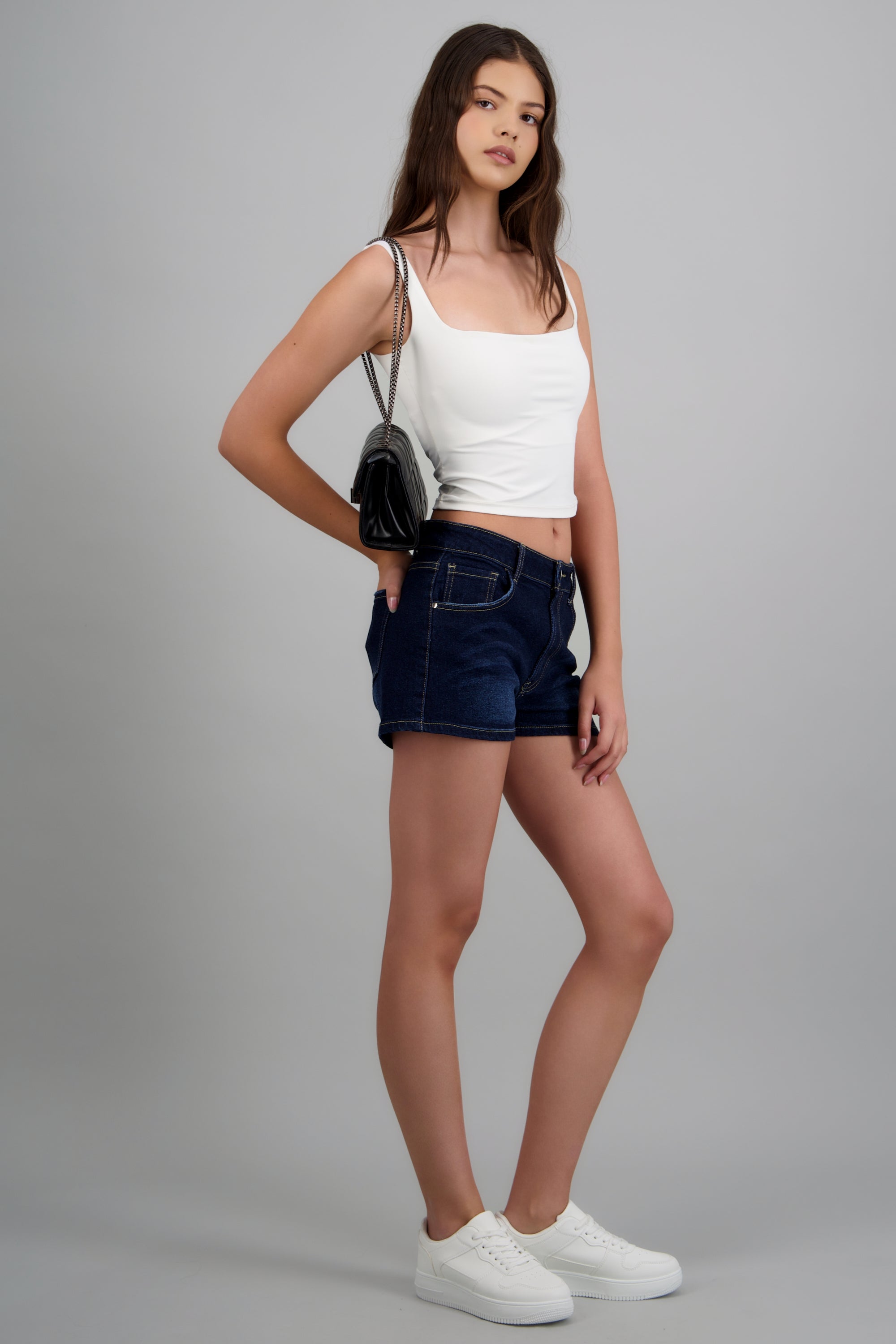 Mini short high wasit INDIGO
