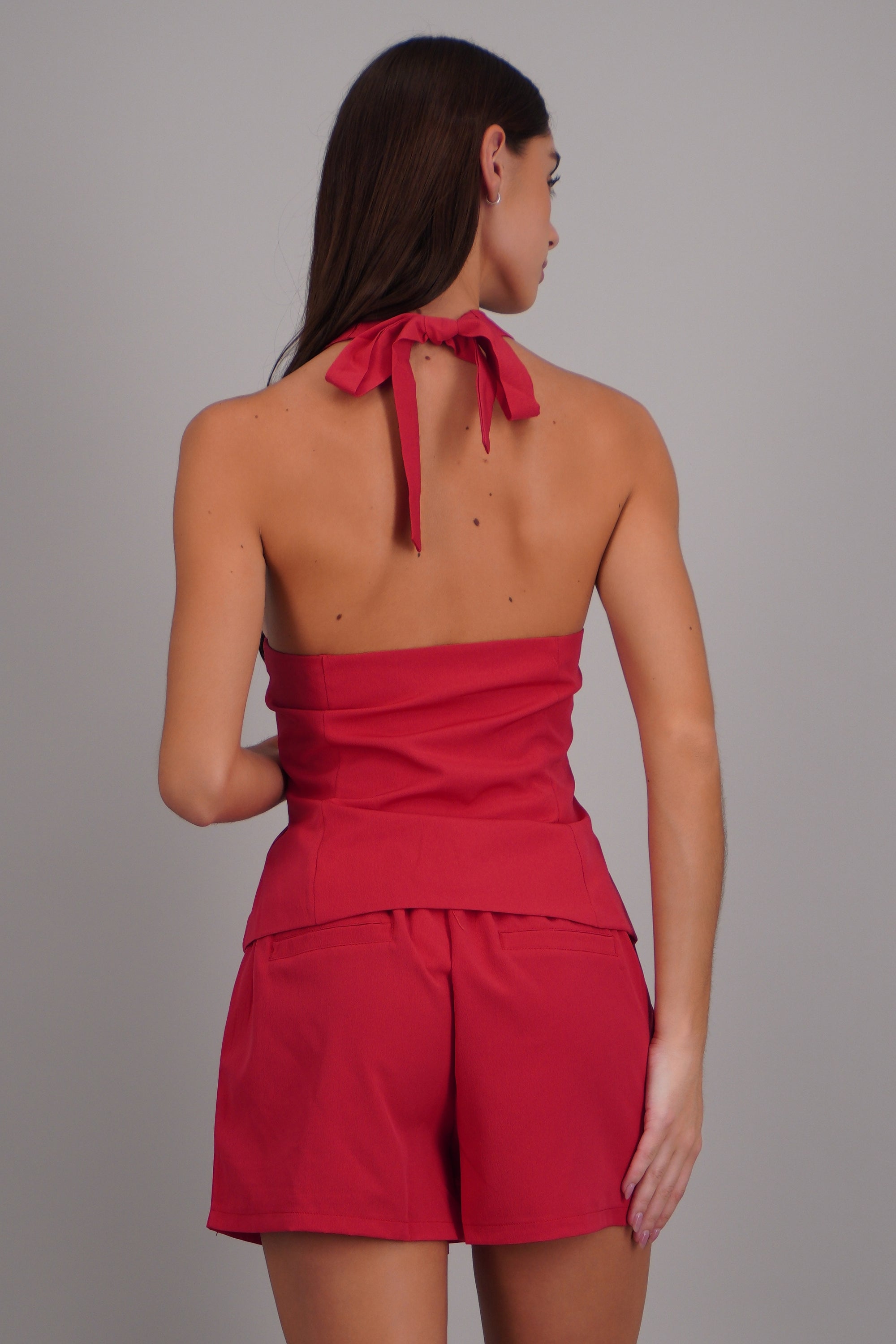 Chaleco cruce halter ROJO