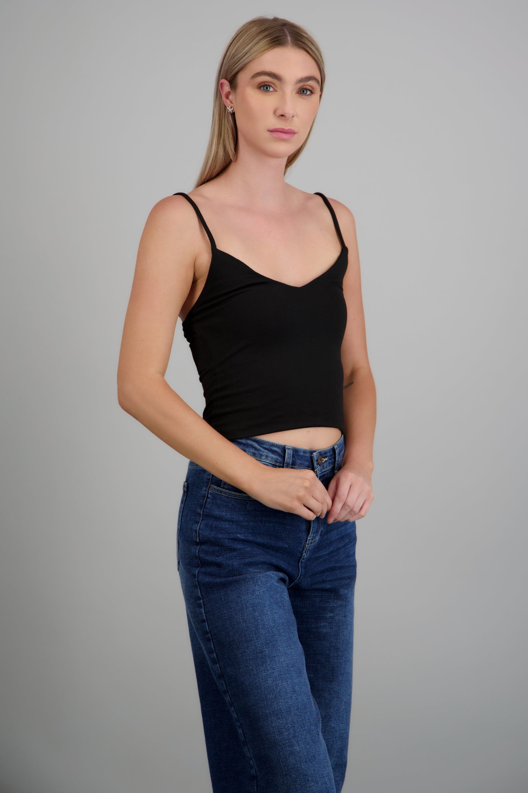 Top de tirantes básico ligero NEGRO