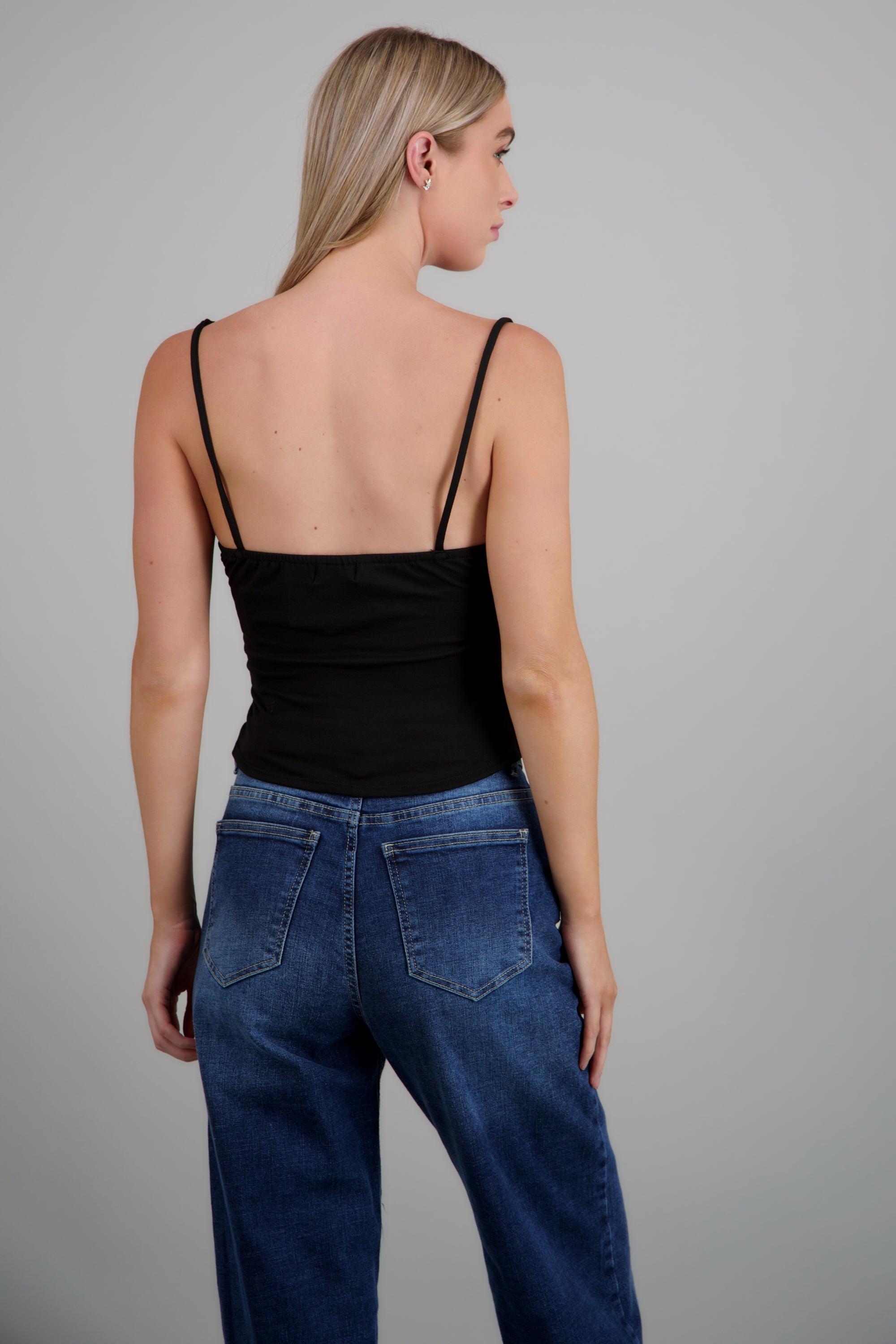 Top de tirantes básico ligero NEGRO