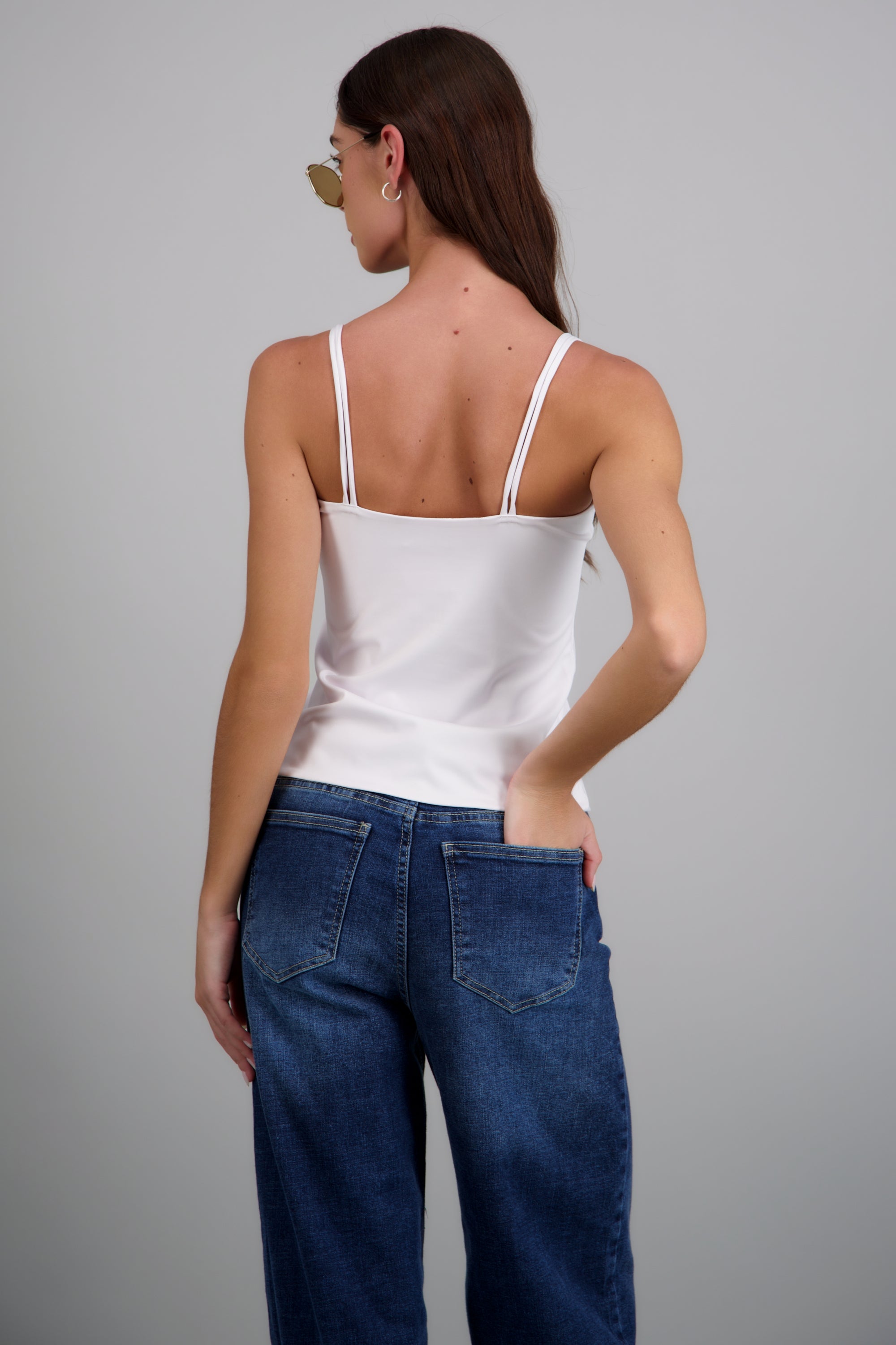 Top tirantes detalle metálico BLANCO
