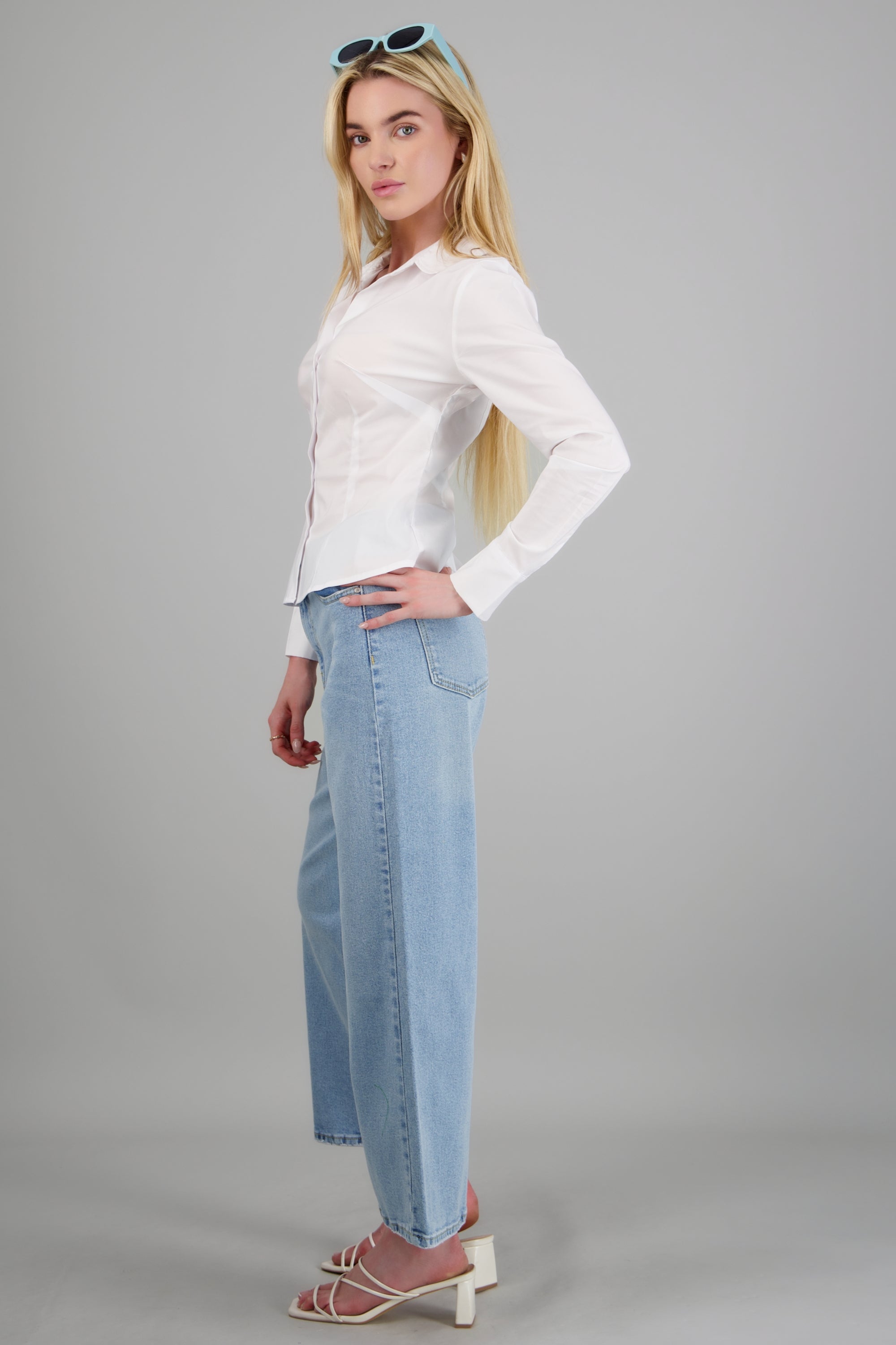 Jeans cropped mid rise