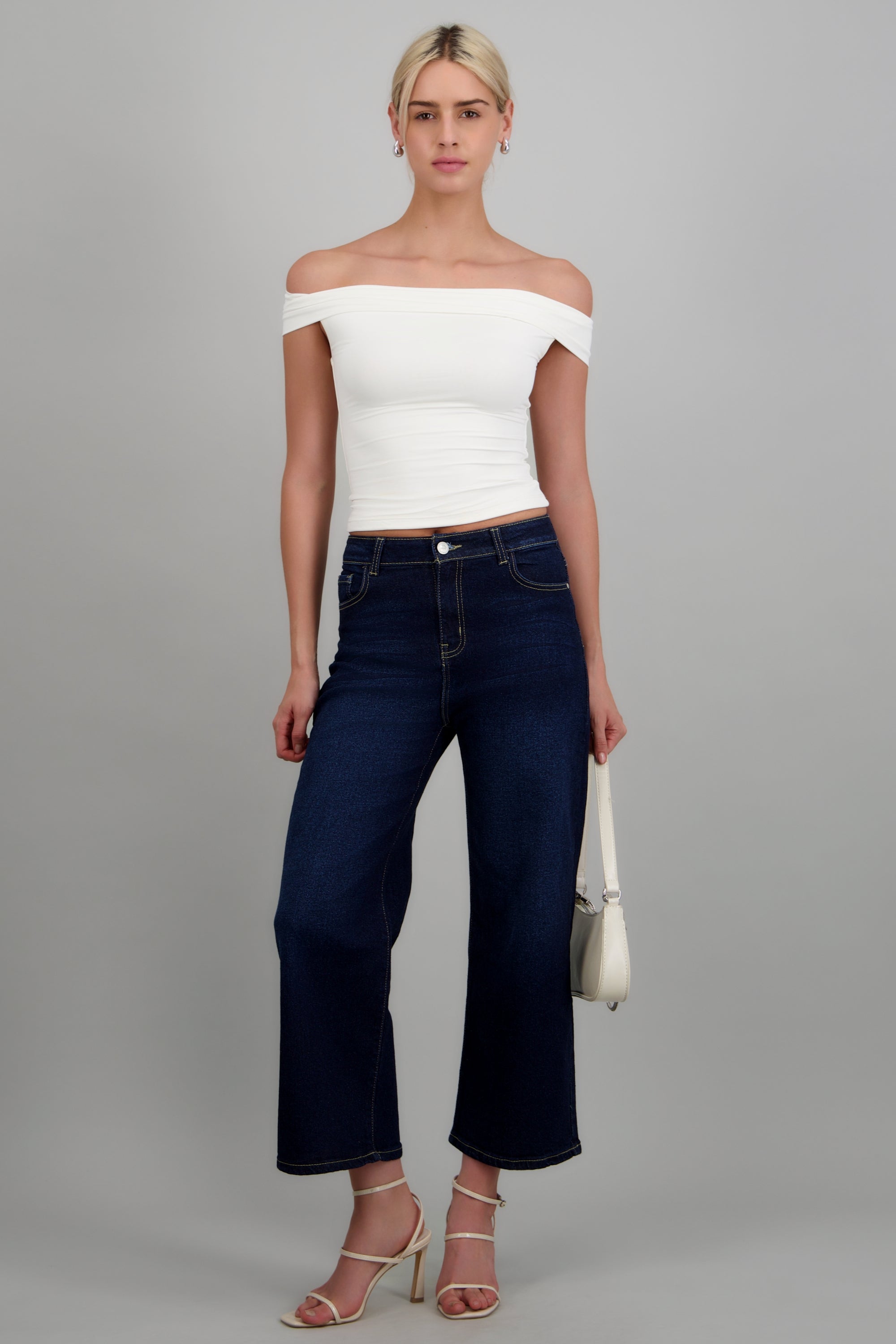 Jeans cropped mid rise INDIGO