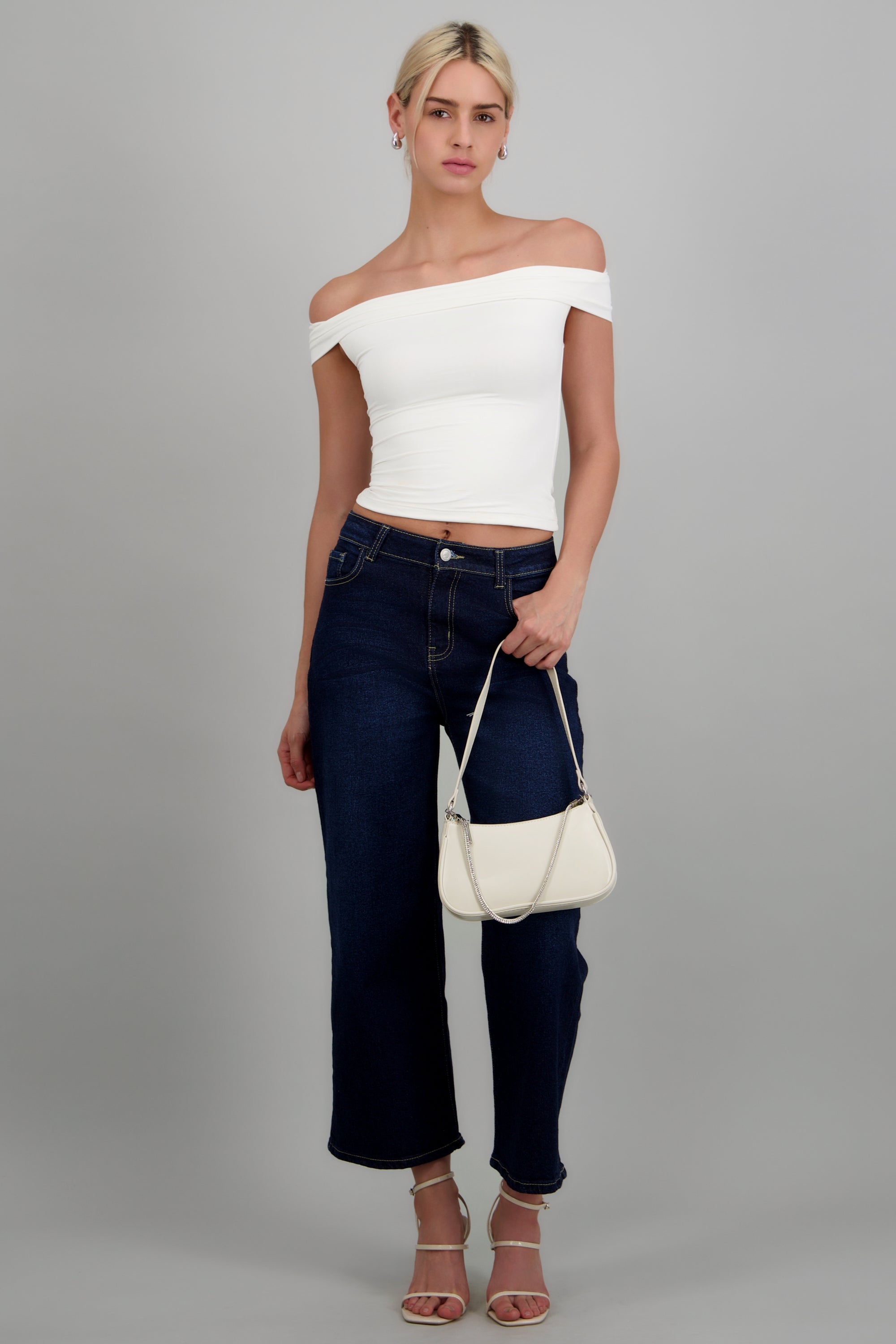 Jeans cropped mid rise INDIGO