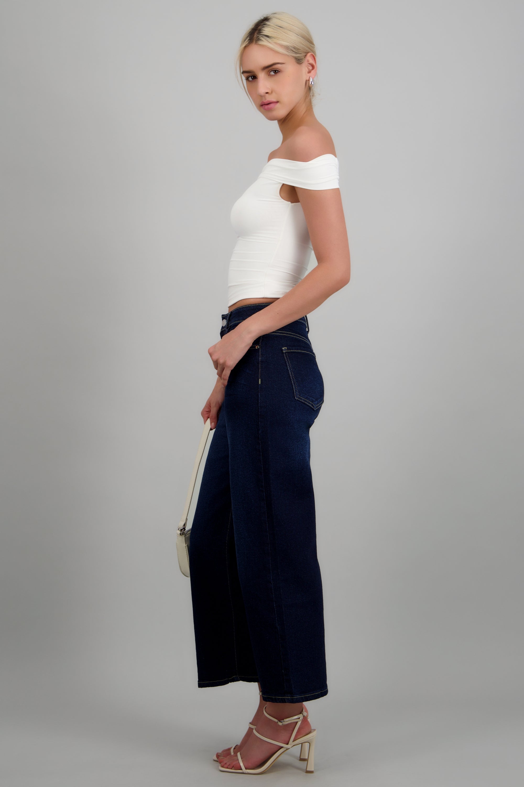 Jeans cropped mid rise INDIGO