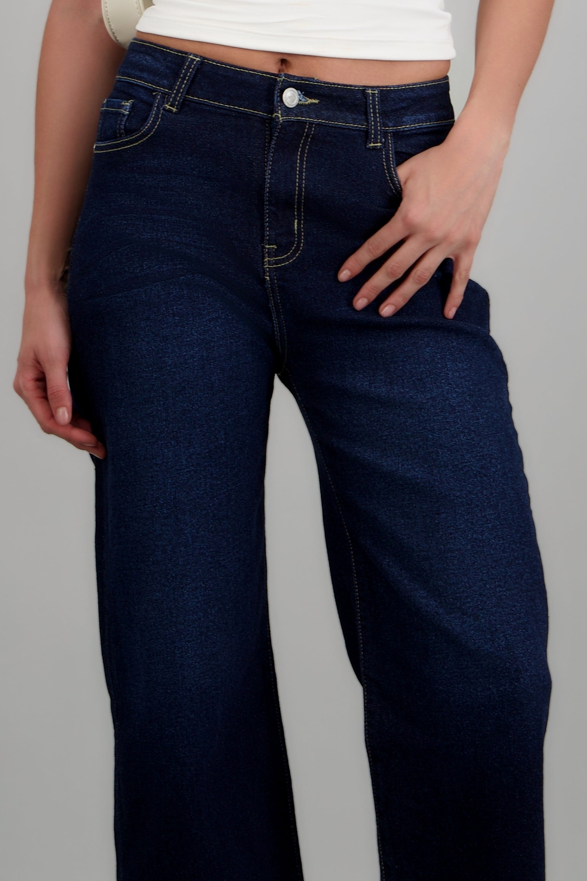 Jeans cropped mid rise INDIGO