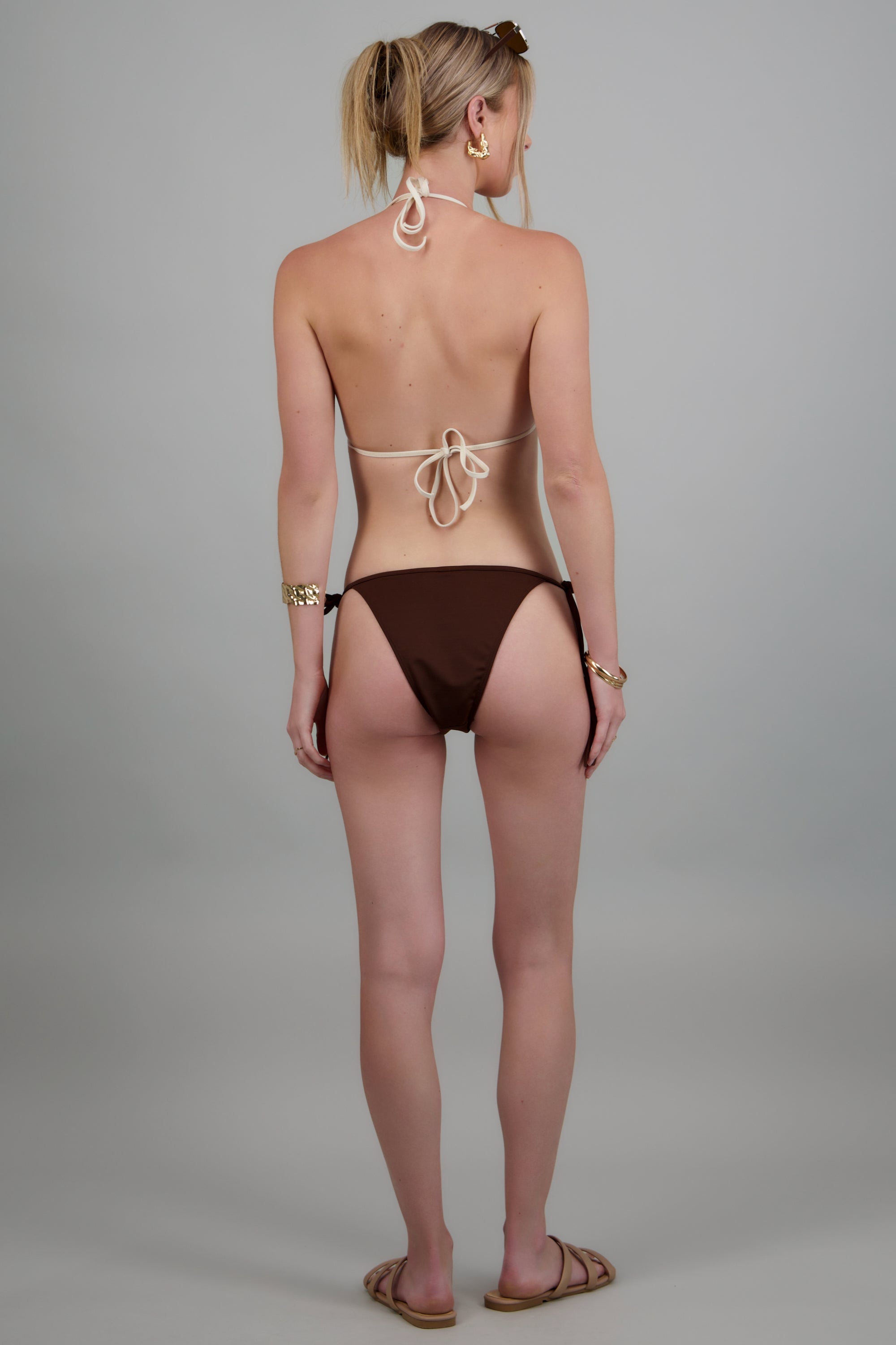 Bikini conchas bicolor CAFE COMBO