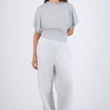 Pantalón amplio con cintura dobladillo