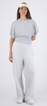 Pantalón amplio con cintura dobladillo