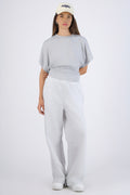 Pantalón amplio con cintura dobladillo