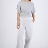 Pantalón amplio con cintura dobladillo