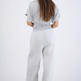 Pantalón amplio con cintura dobladillo