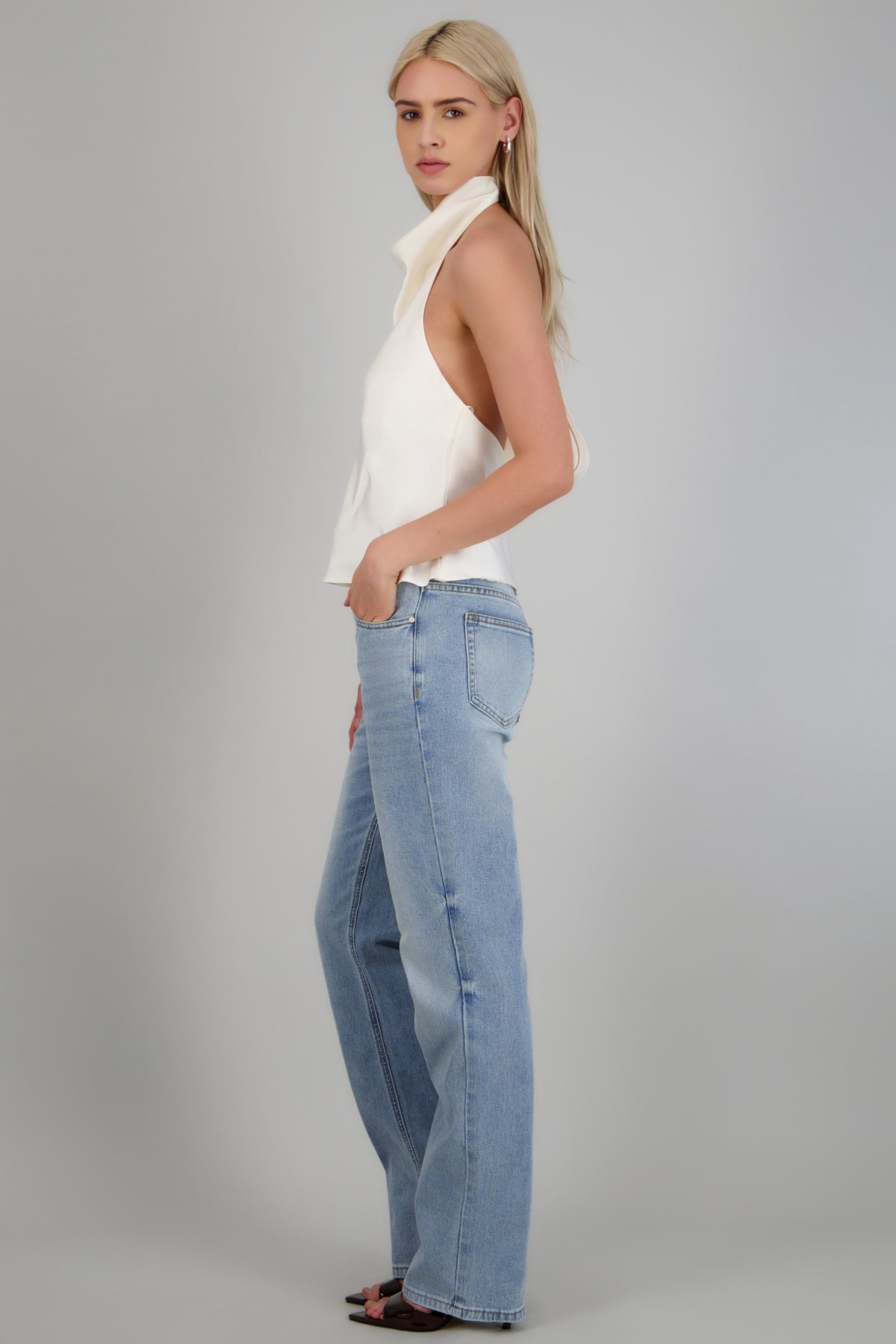 Jeans straight skinny MEDIUM WASH