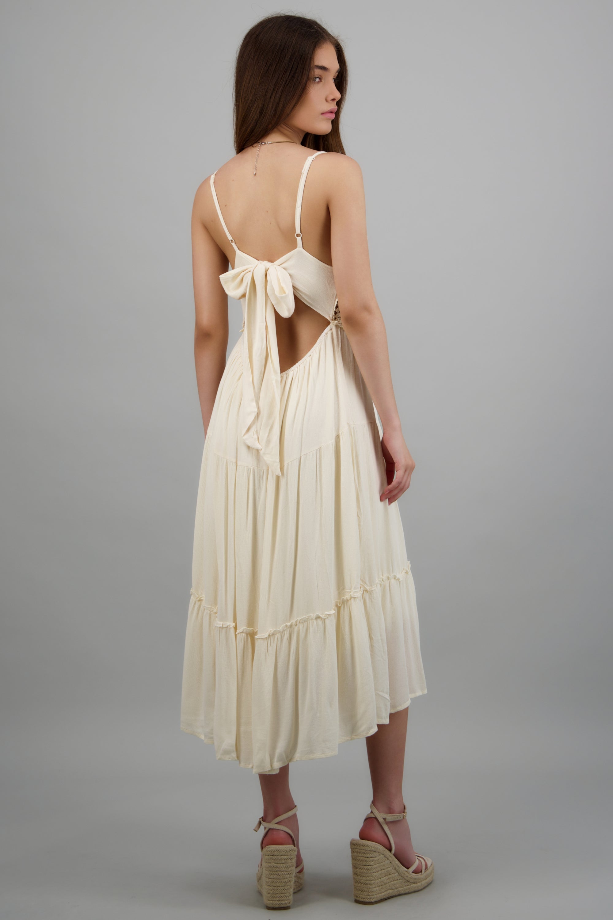 Vestido con crochet liso ARENA