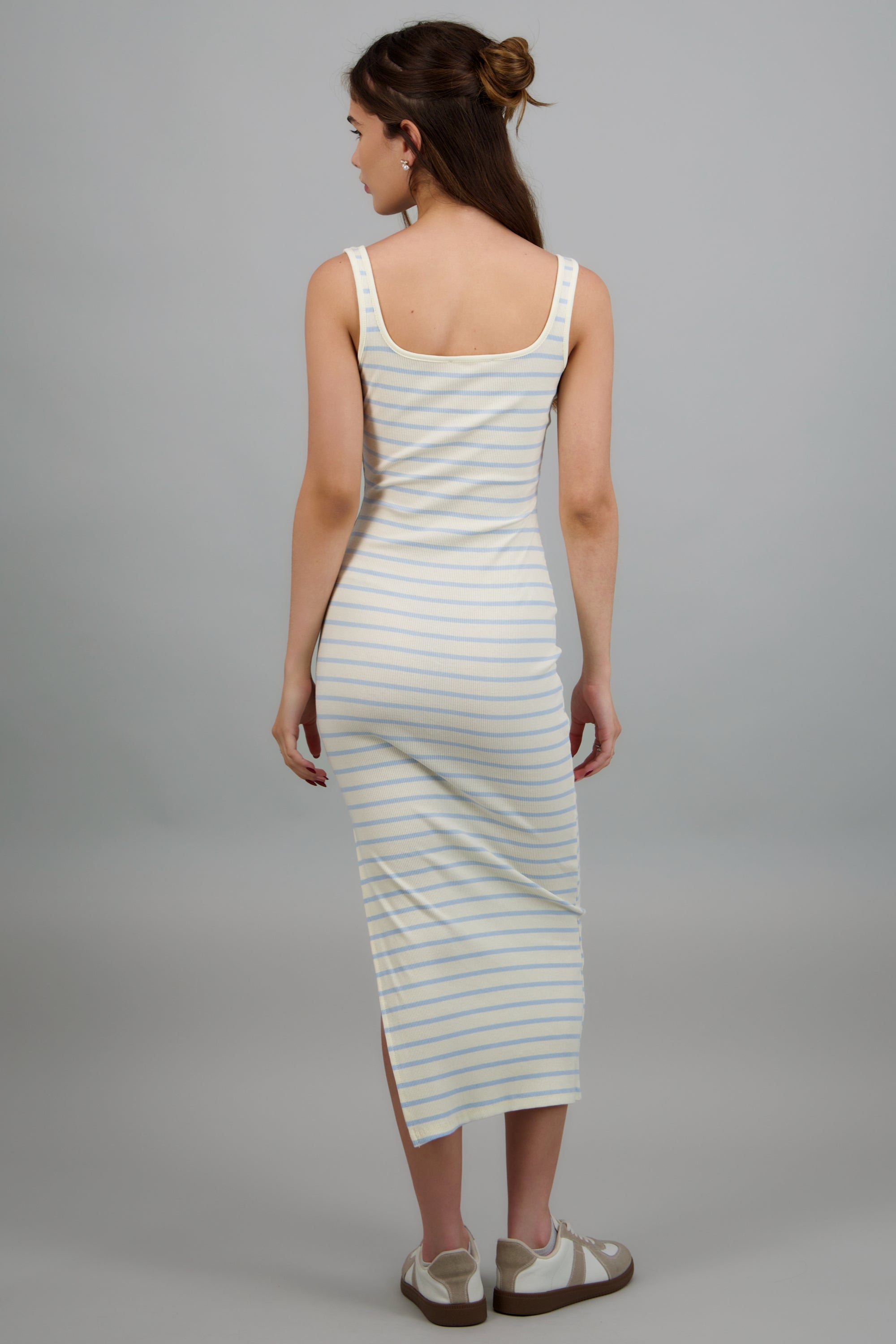 Vestido tejido rayas AZUL COMBO
