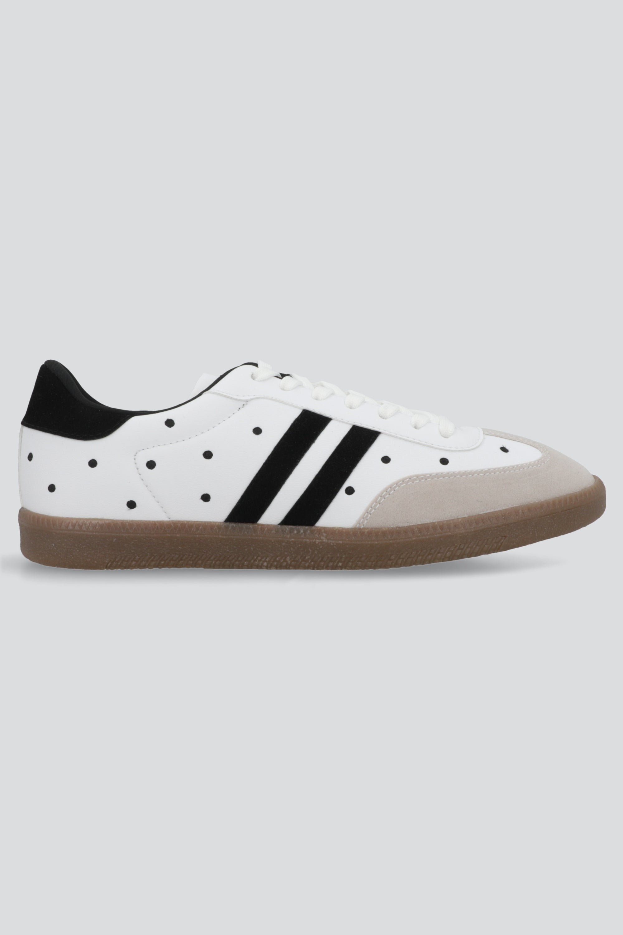 Tenis dos lineas polkas NEGRO