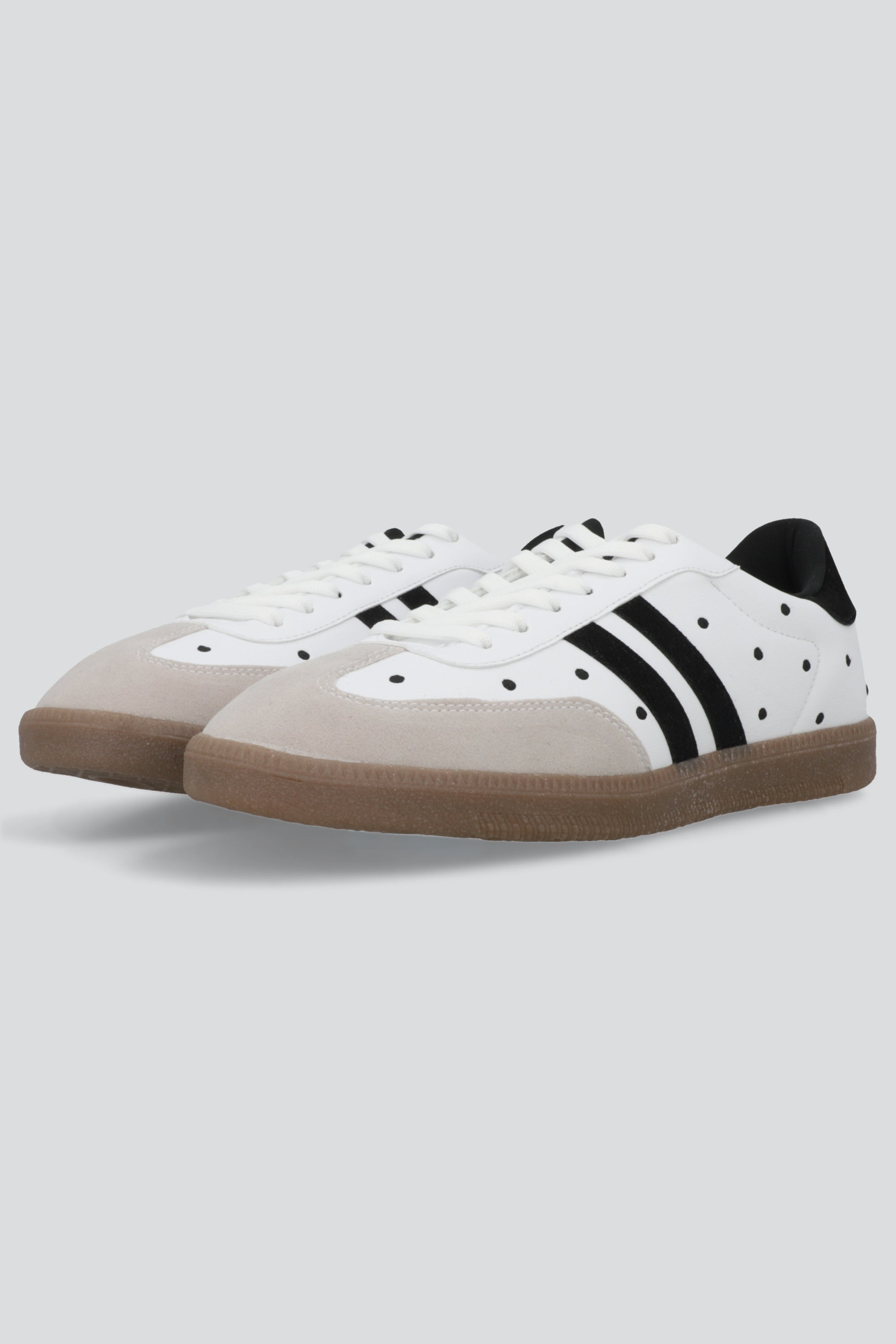 Tenis dos lineas polkas NEGRO
