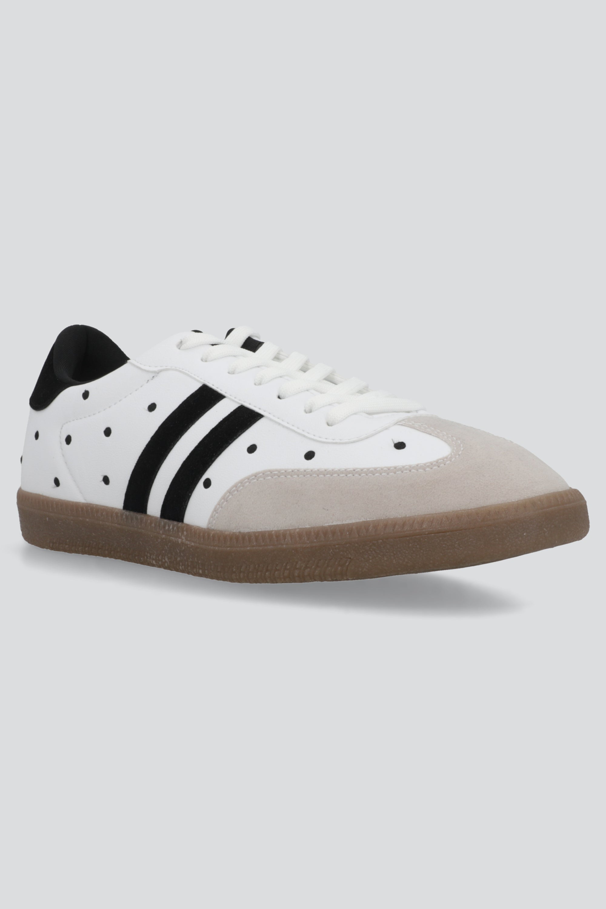 Tenis dos lineas polkas NEGRO