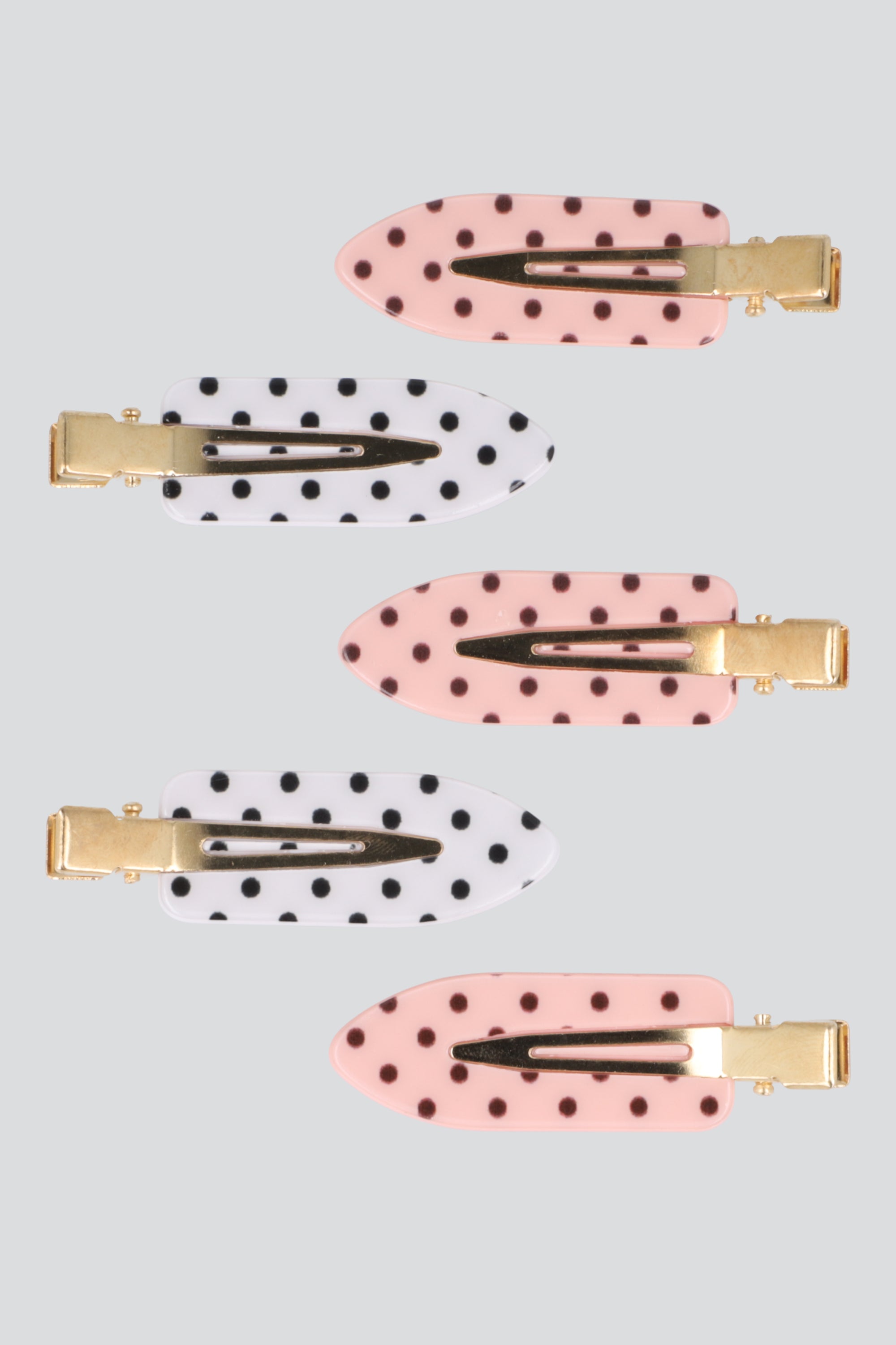 Set 5 pinzas spa polka dot