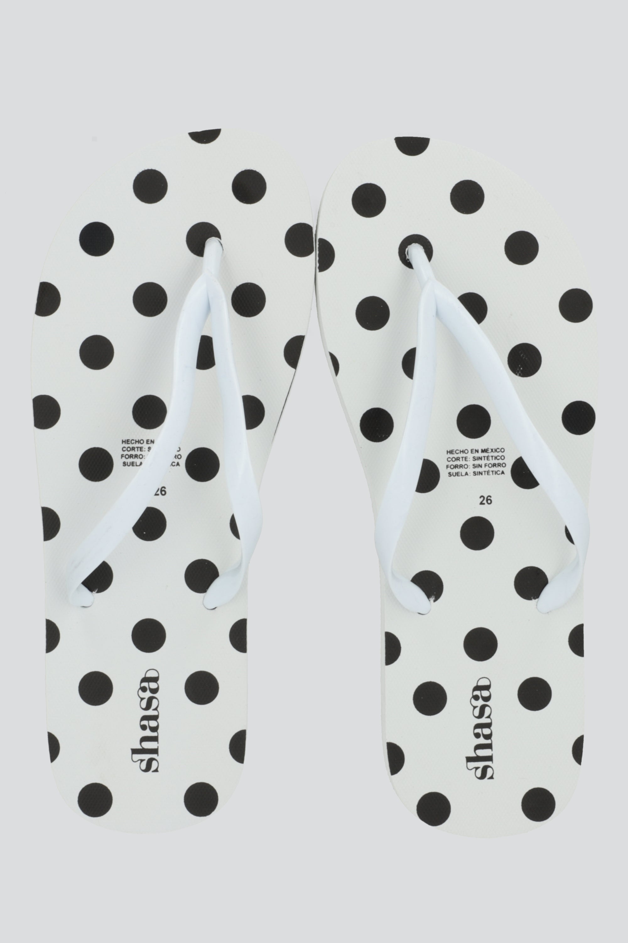 Flip flop estampado polkas BLANCO