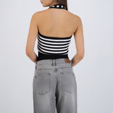 Top halter cruce rayas