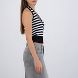 Top halter cruce rayas