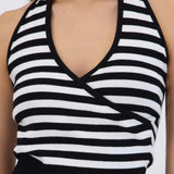 Top halter cruce rayas
