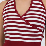 Top halter cruce rayas