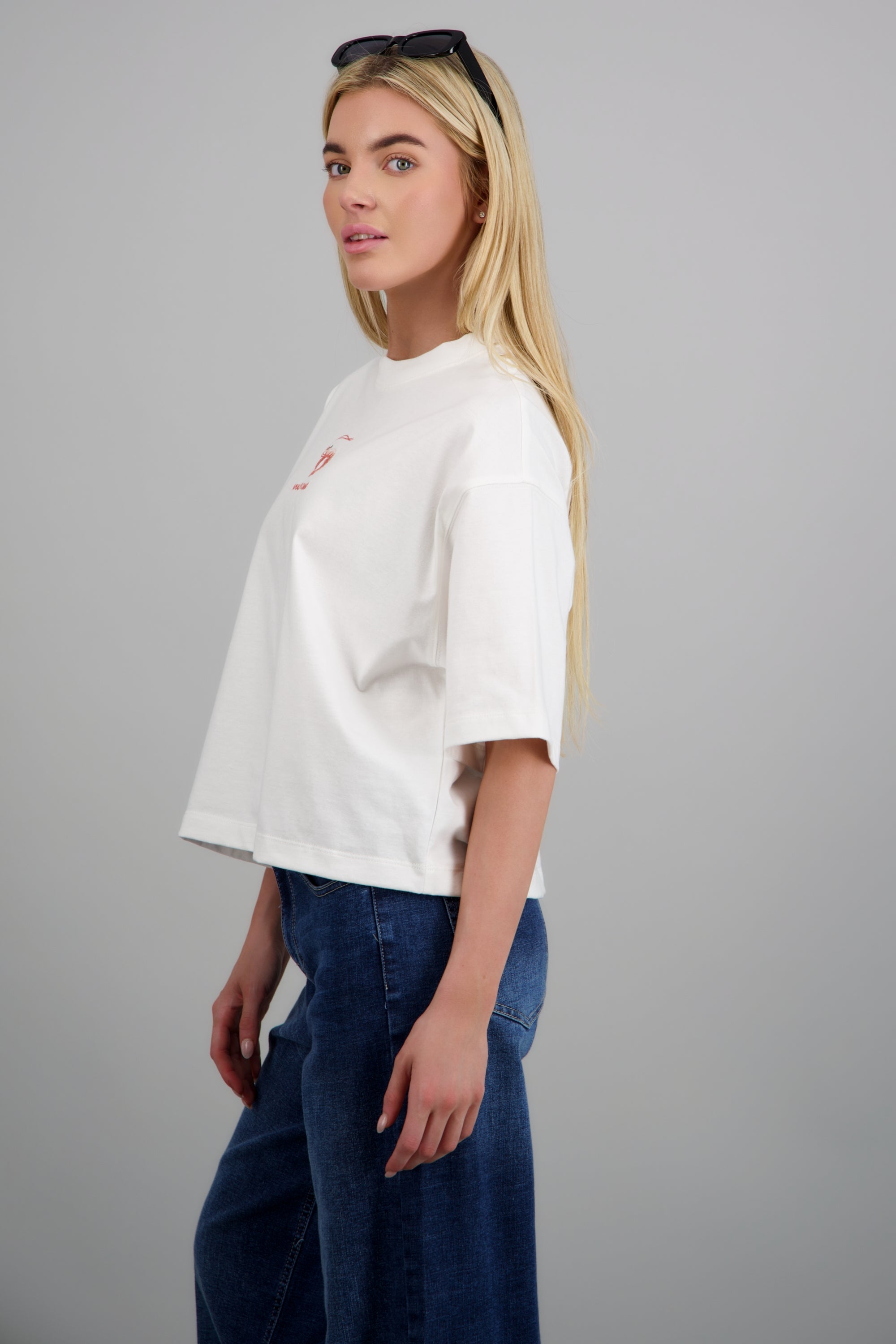 Playera oversized bordado Amalfi Coast BLANCO