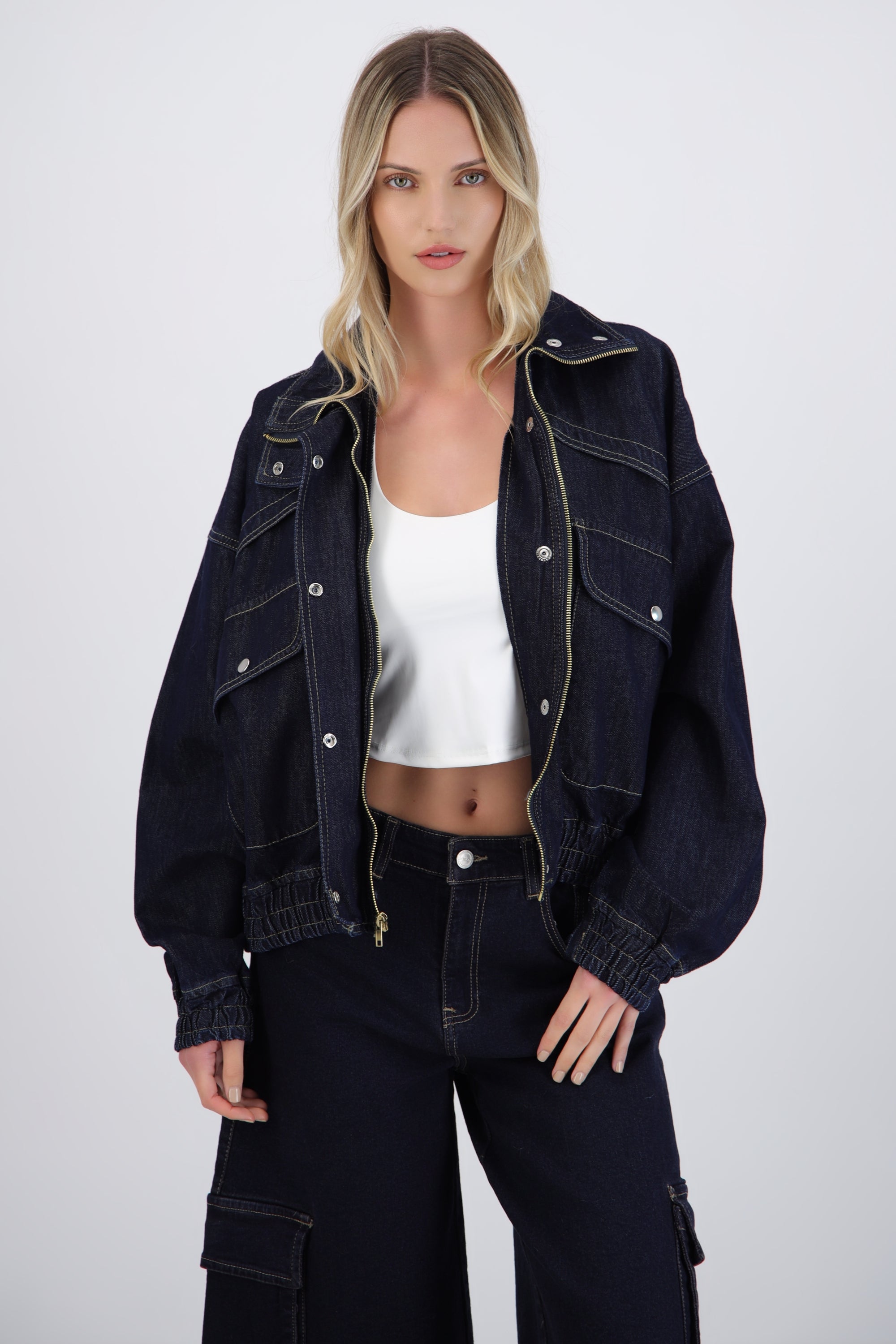 Chamarra bomber oversize