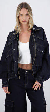 Chamarra bomber oversize