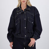 Chamarra bomber oversize