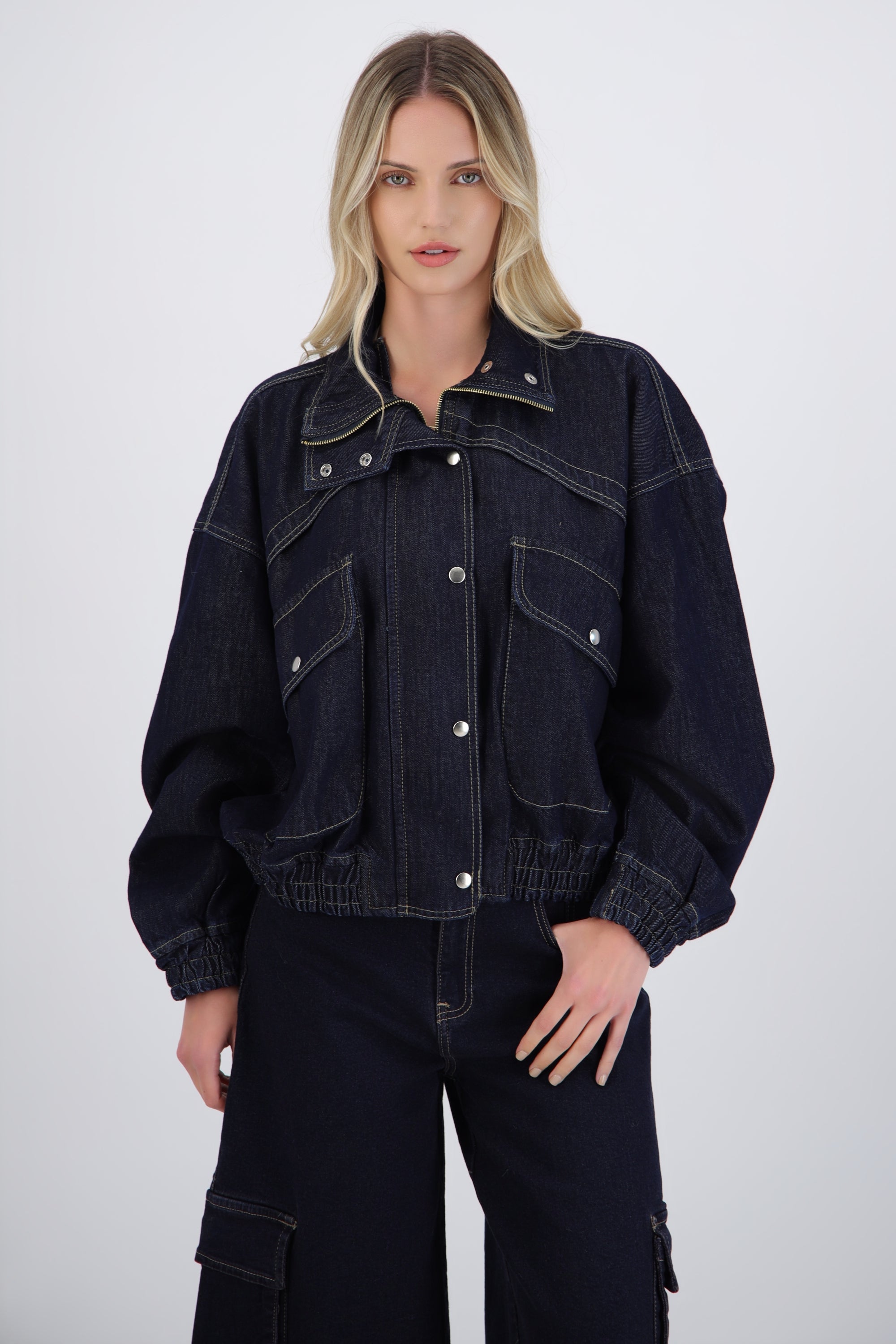 Chamarra bomber oversize
