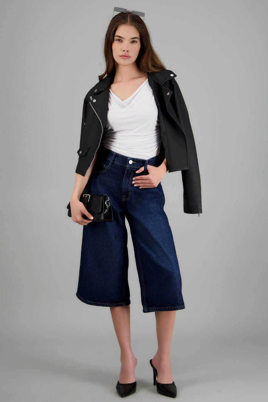 Bermuda denim entintada
