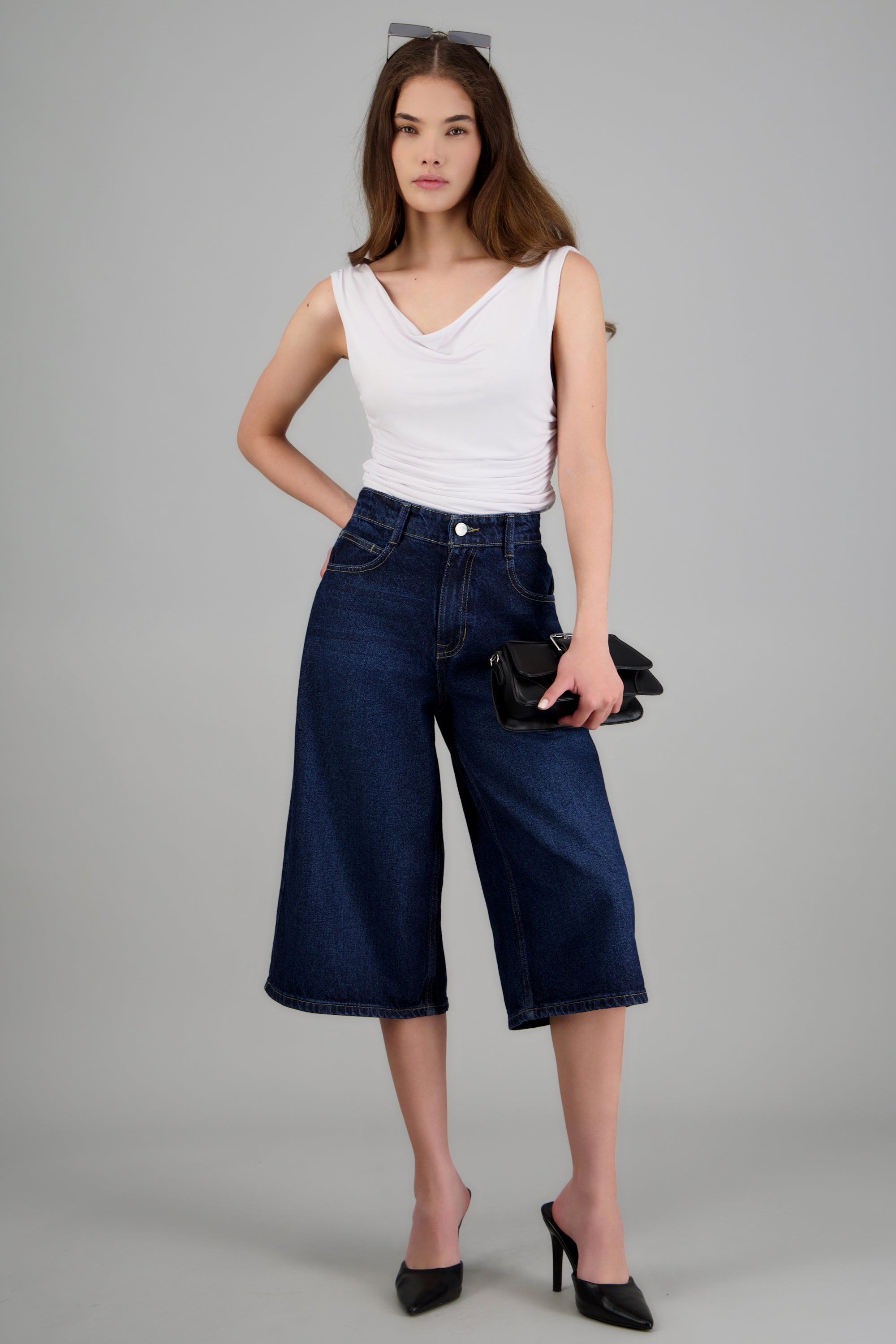 Bermuda denim entintada DARK WASH