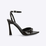 Tacón puntal charol peep toe tiras