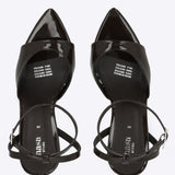 Tacón puntal charol peep toe tiras