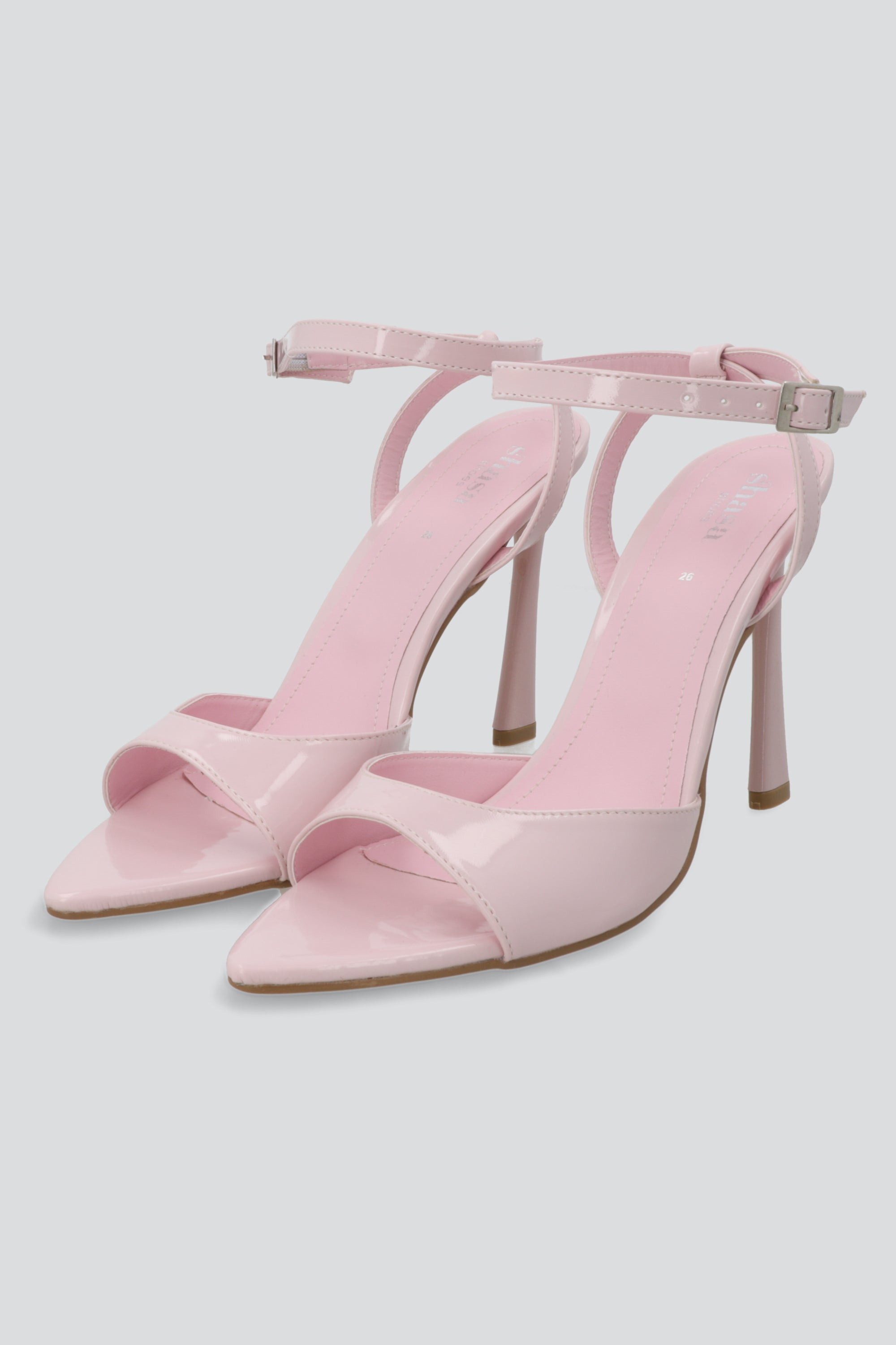 Tacon puntal charol peep toe tiras ROSA