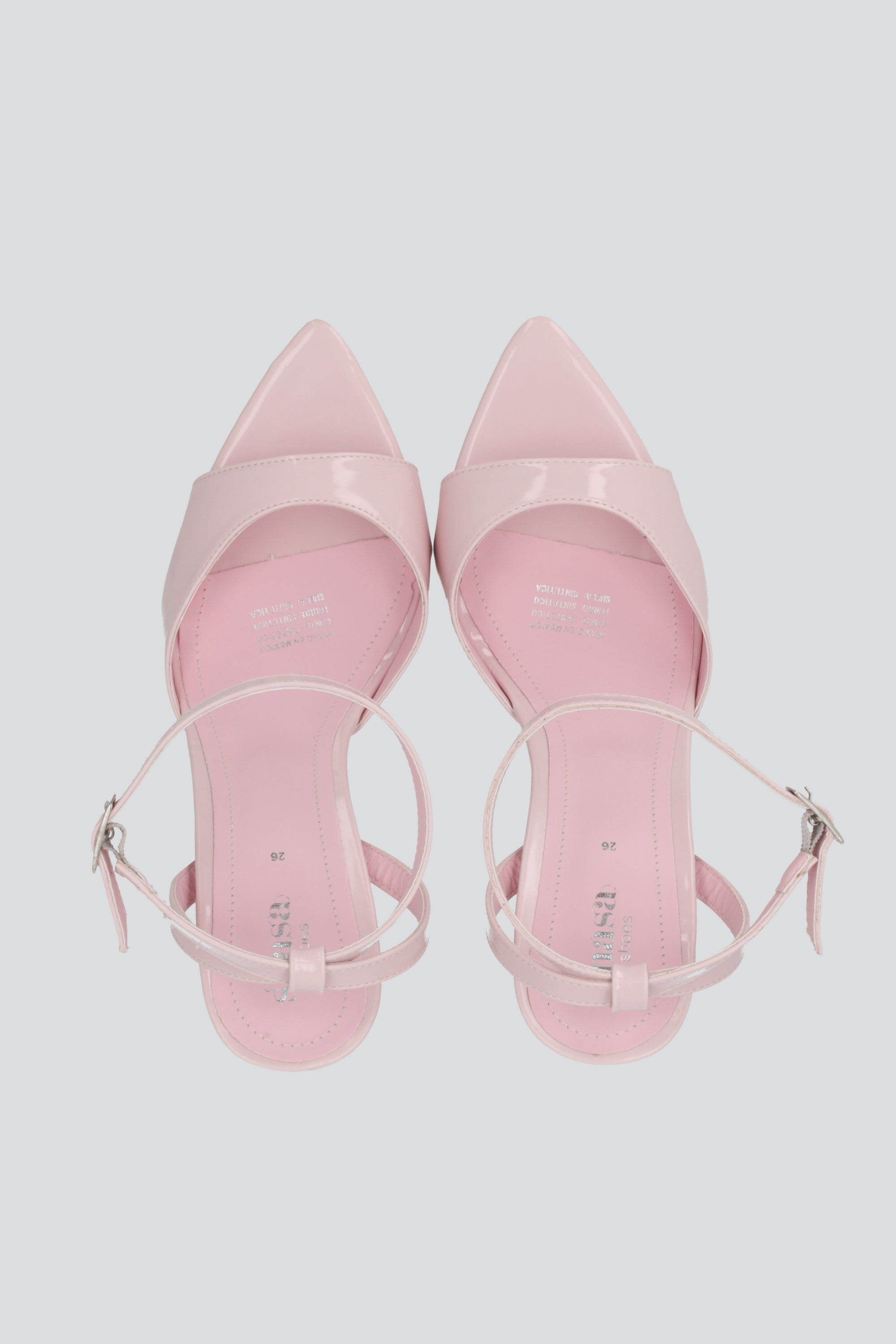 Tacon puntal charol peep toe tiras ROSA